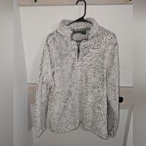 Stillwater off white and gray Sherpa fleece size large
